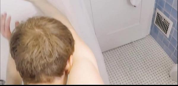  Young Blonde Stepbrother Joins Then Fucked By His Older Stepbrother During A Bath POV